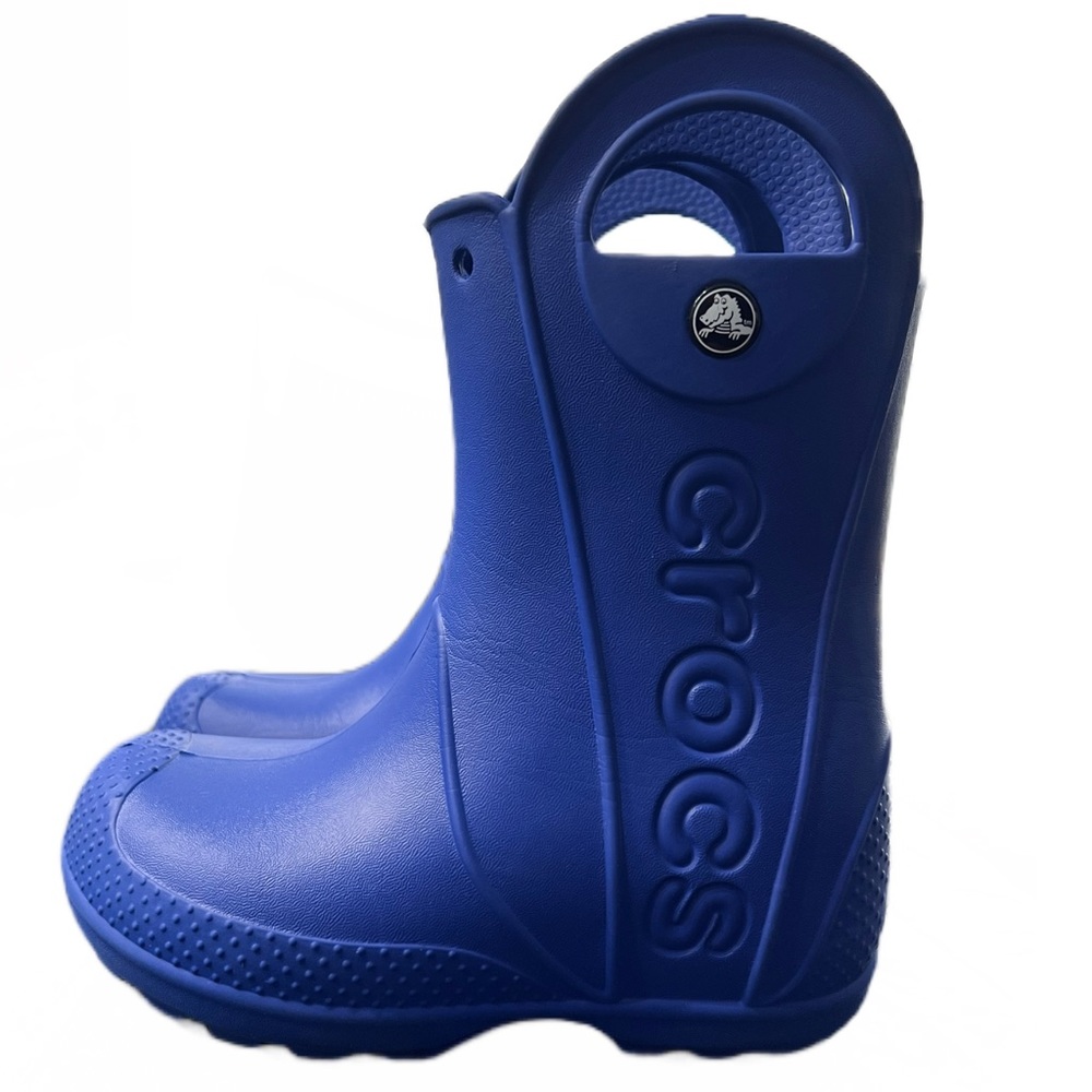 CROCS Blue Rain & Snow Boots Waterproof Pull-On